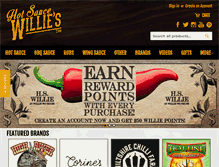 Tablet Screenshot of hotsaucewillies.com